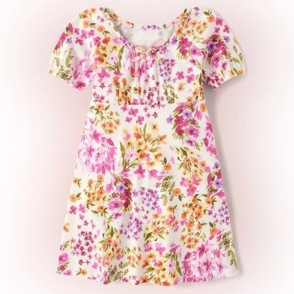 The Children’s Place Floral Girl Dress size M 7/8 Like New - Picture 1 of 7